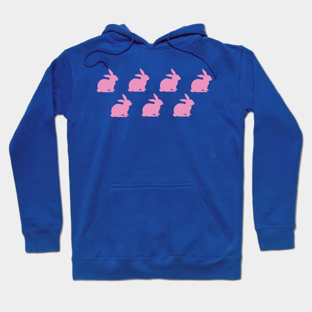 Whoa, baby! Pink Bunny Wallpaper Hoodie by Heyday Threads